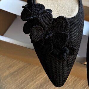 Rothy's Petal Point II - Black Shoes